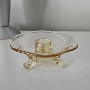 Fostoria Fairfax Style Yellow Topaz Candle Holder